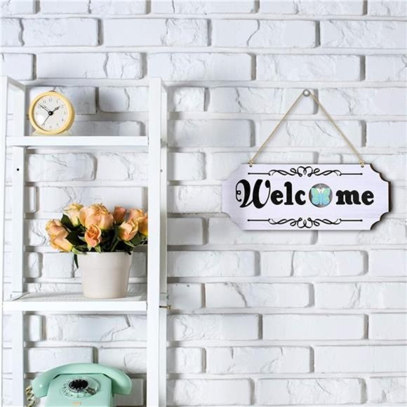 Welcome Sign Interchangeable Welcome Sign with Seasonal Holiday Pieces (White) - Picture 4 of 7